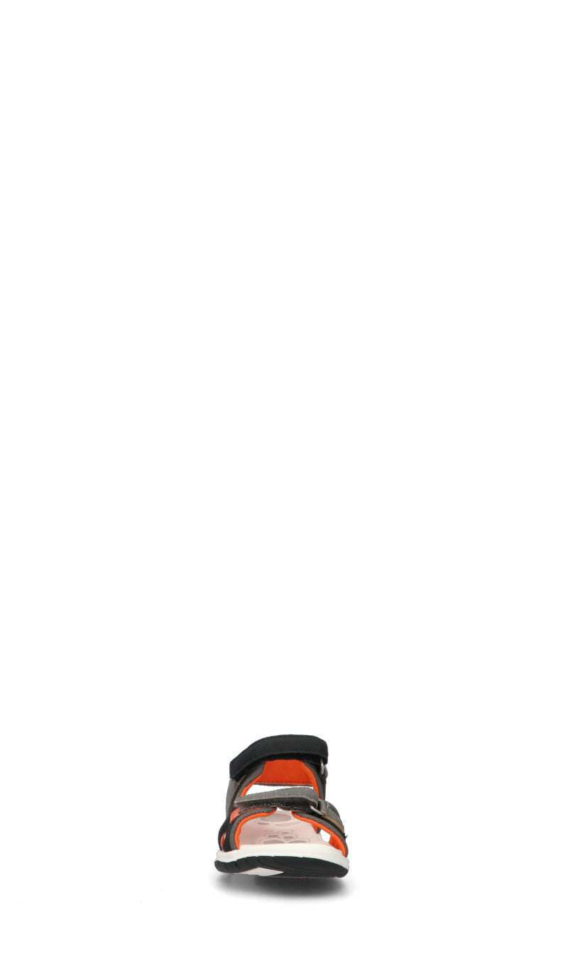 CHICCO Sandalo bimbo nero/arancio