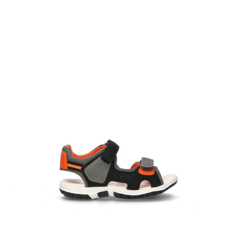 CHICCO Sandalo bimbo nero/arancio