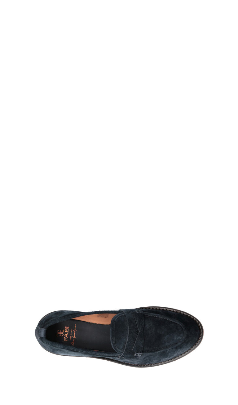FABI Mocassino uomo blu in suede