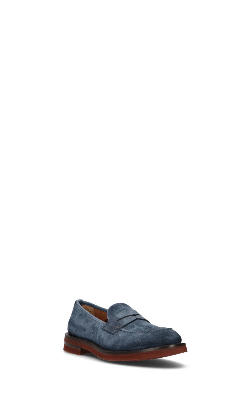 FABI Mocassino uomo blu in suede