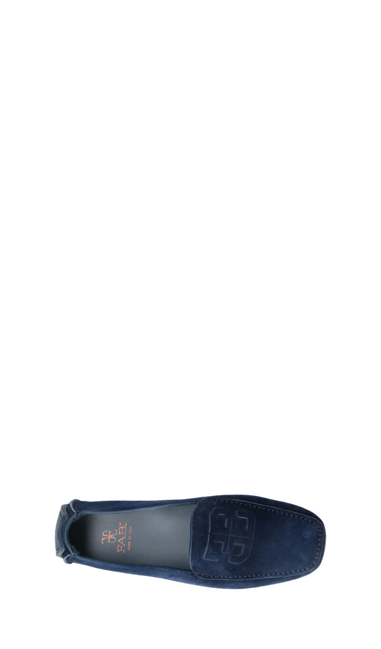 FABI Mocassino uomo blu in suede