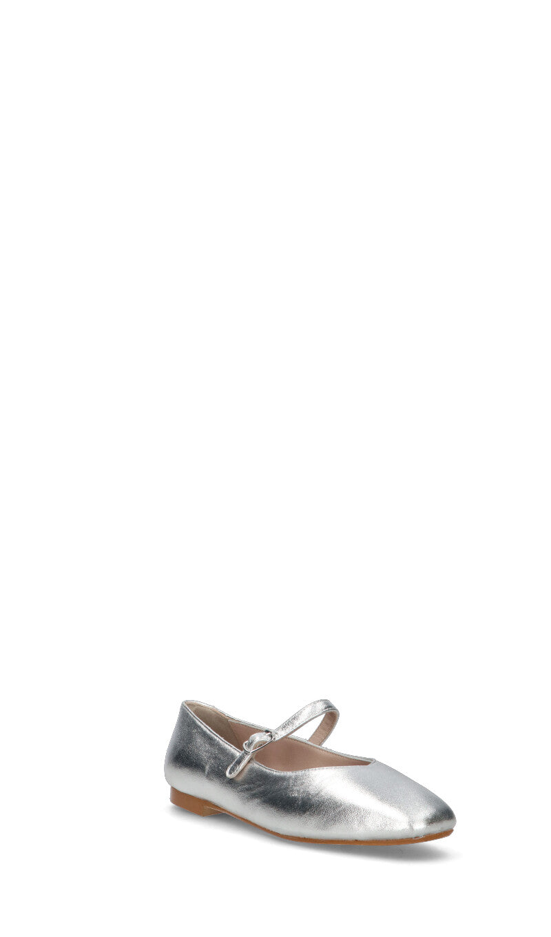CATCH JUICE Ballerina donna argento in pelle