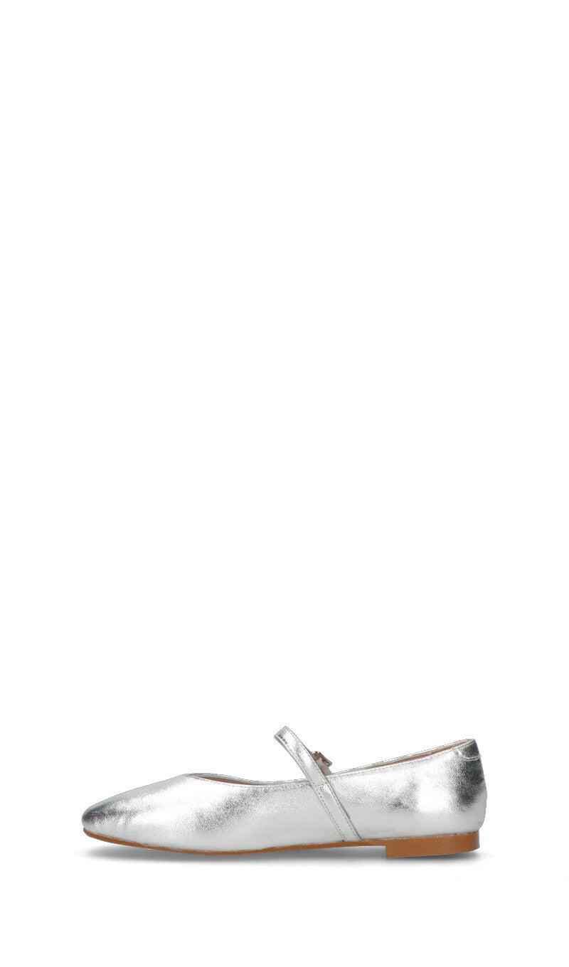 CATCH JUICE Ballerina donna argento in pelle