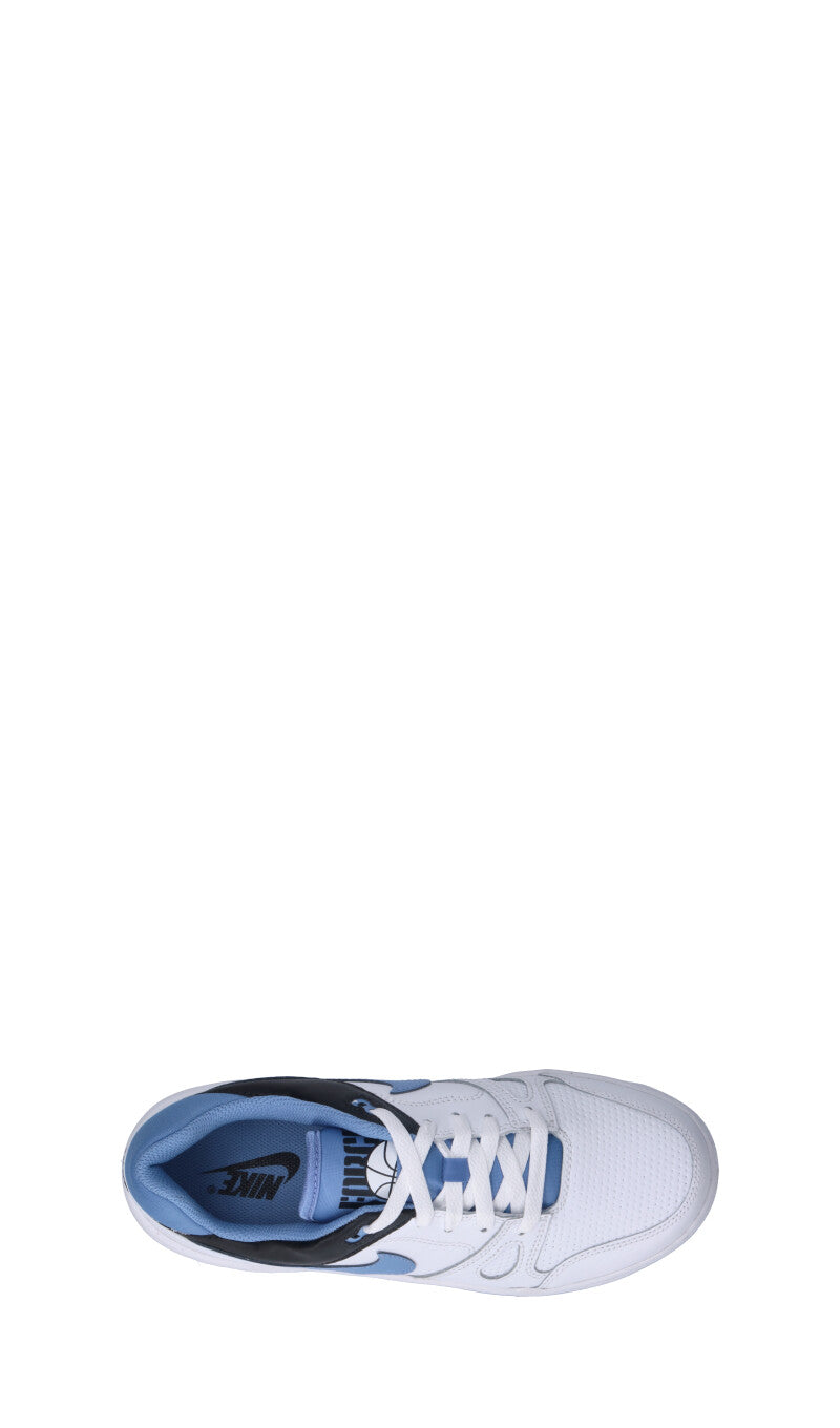 NIKE - FULL FORCE LO (GS) Sneaker ragazzo bianca/azzurra in pelle