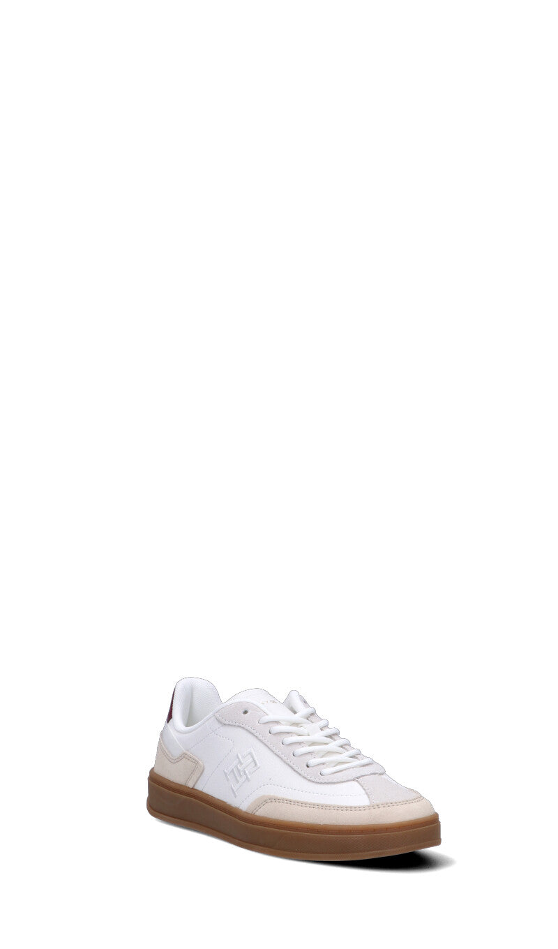 TOMMY HILFIGER Sneaker donna bianca/beige in pelle