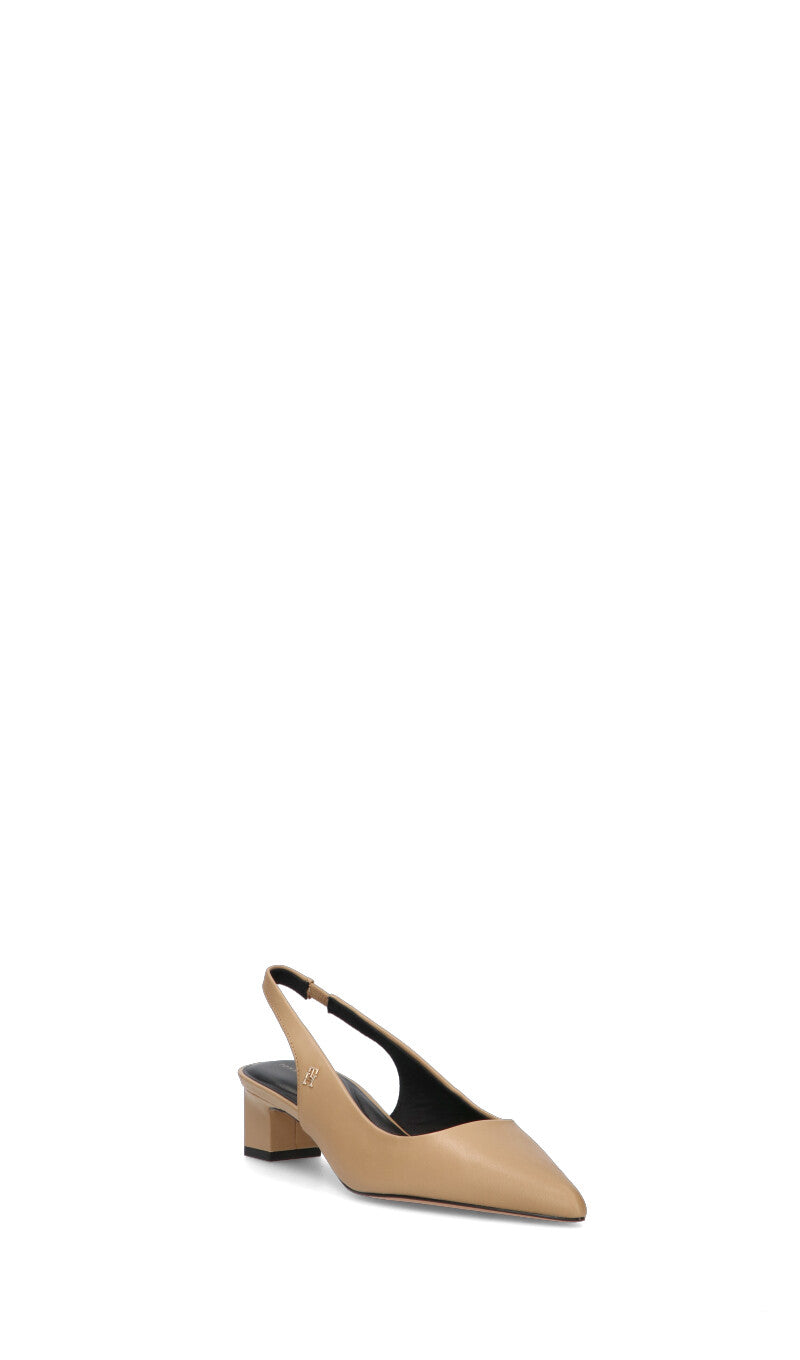 TOMMY HILFIGER Decollete donna beige in pelle