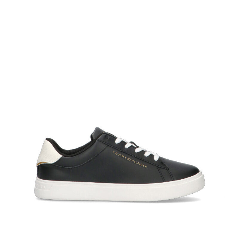 TOMMY HILFIGER Sneaker donna nera in pelle