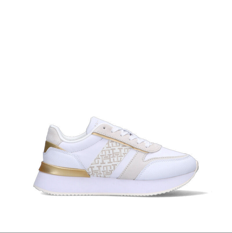TOMMY HILFIGER Sneaker donna bianca in pelle