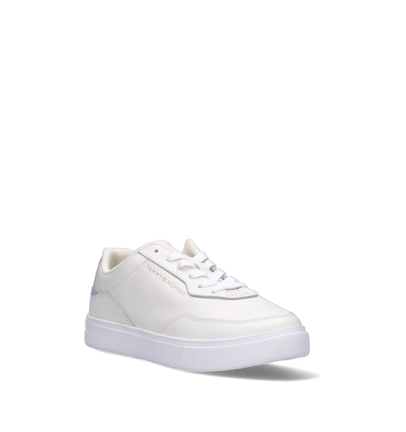 TOMMY HILFIGER Sneaker donna bianca/azzurra in pelle