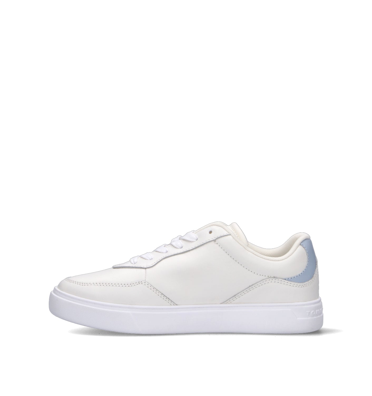 TOMMY HILFIGER Sneaker donna bianca/azzurra in pelle