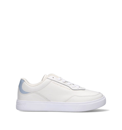 TOMMY HILFIGER Sneaker donna bianca/azzurra in pelle