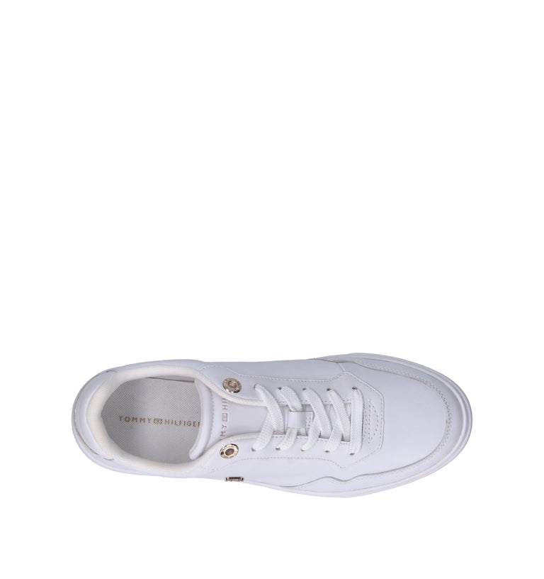TOMMY HILFIGER Sneaker donna bianca in pelle