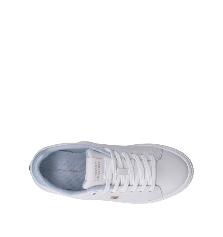 TOMMY HILFIGER Sneaker donna bianca in pelle