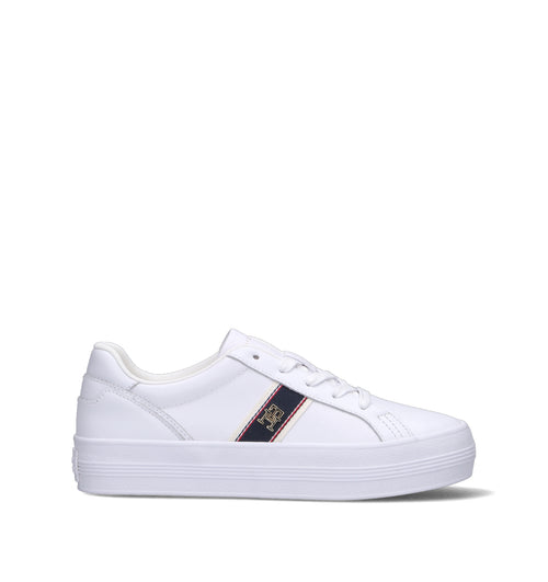 TOMMY HILFIGER Sneaker donna bianca in pelle