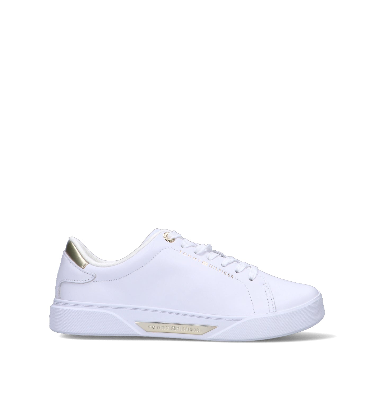 TOMMY HILFIGER Sneaker donna bianca in pelle