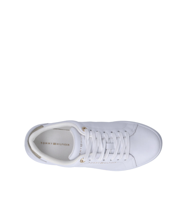 TOMMY HILFIGER Sneaker donna bianca in pelle
