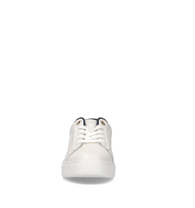 TOMMY HILFIGER Sneaker donna bianca/blu in pelle