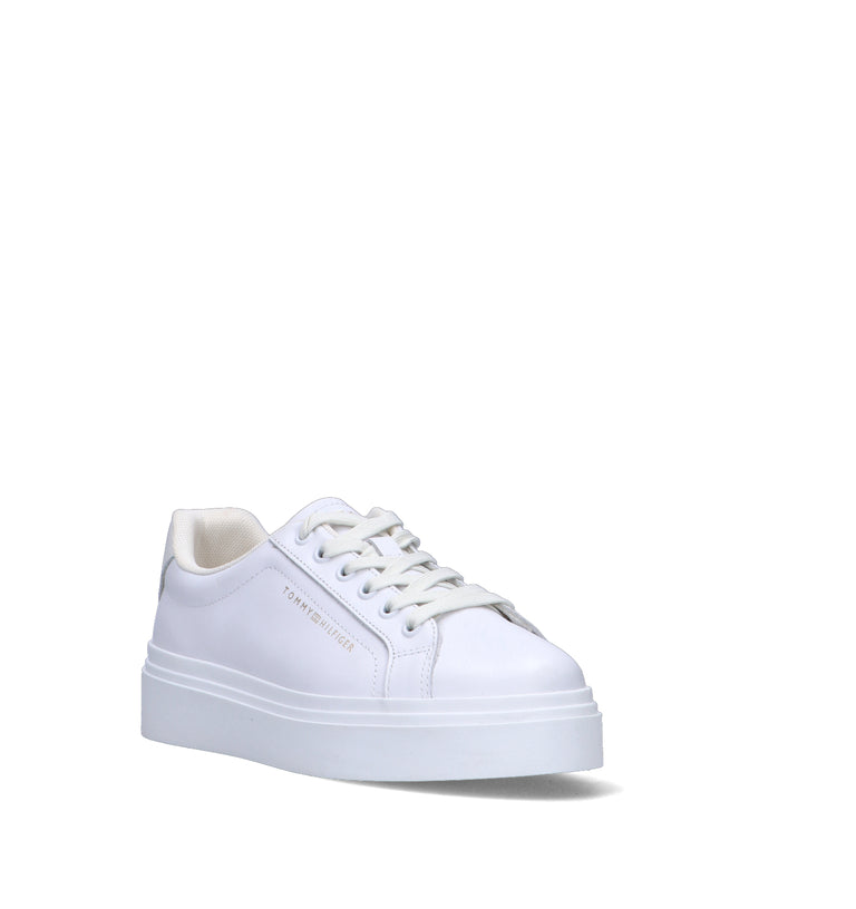 TOMMY HILFIGER Sneaker donna bianca in pelle