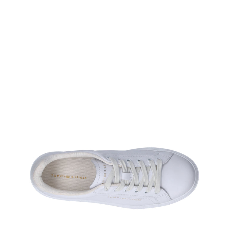 TOMMY HILFIGER Sneaker donna bianca in pelle
