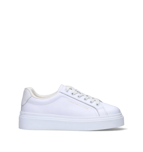 TOMMY HILFIGER Sneaker donna bianca in pelle