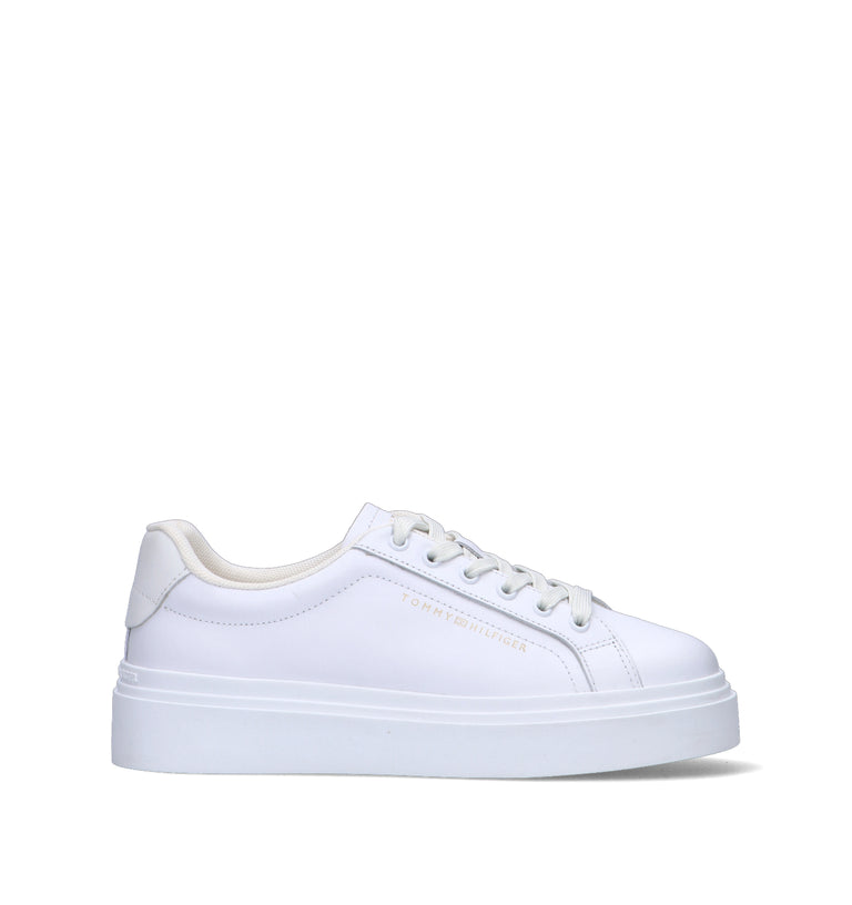 TOMMY HILFIGER Sneaker donna bianca in pelle