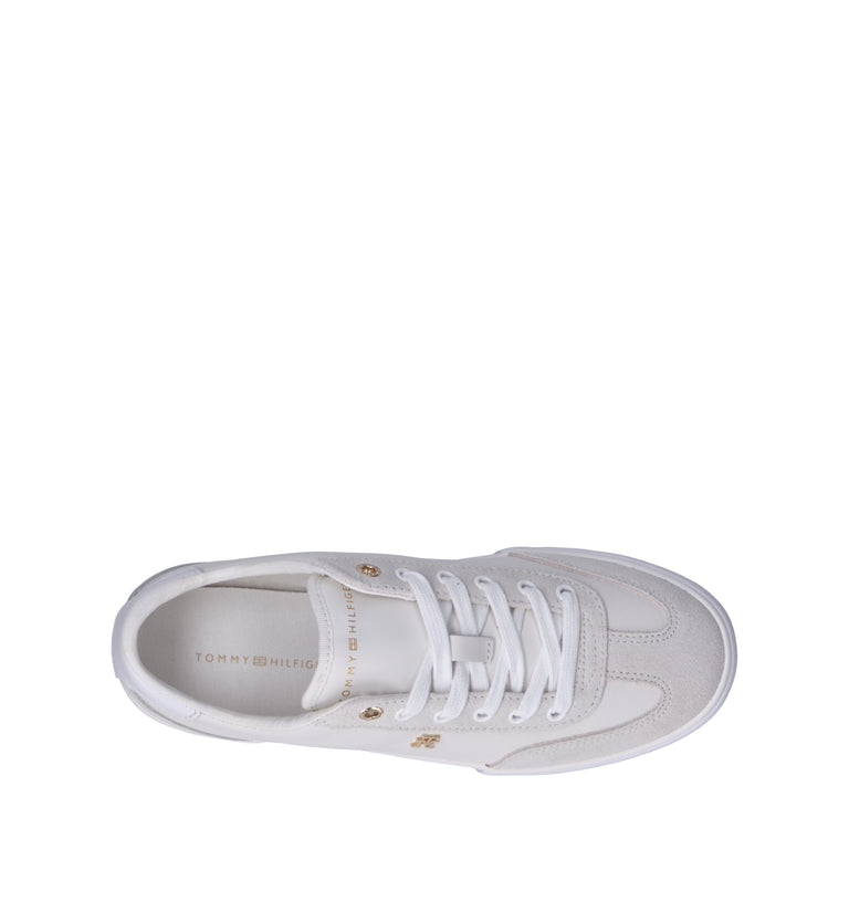 TOMMY HILFIGER Sneaker donna bianca in pelle