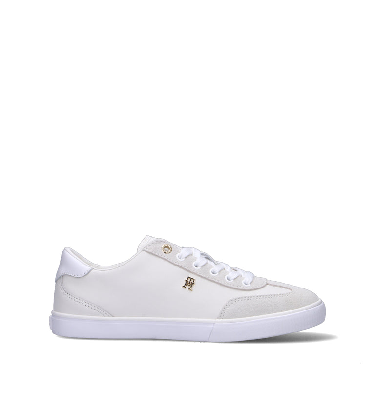 TOMMY HILFIGER Sneaker donna bianca in pelle