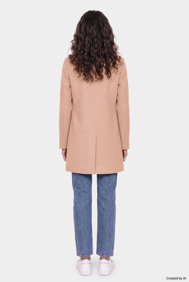 EASY PEASY Cappotto donna cammello