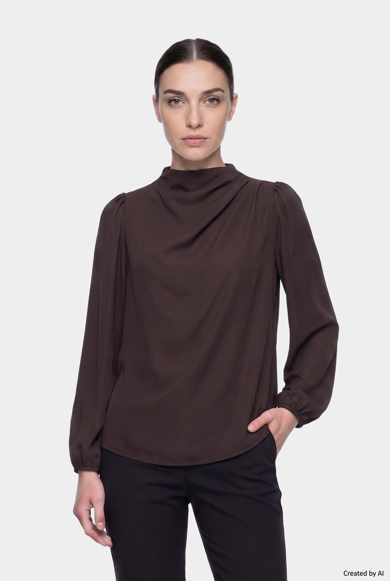 EASY PEASY Blusa donna marrone