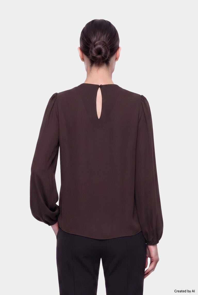 EASY PEASY Blusa donna marrone