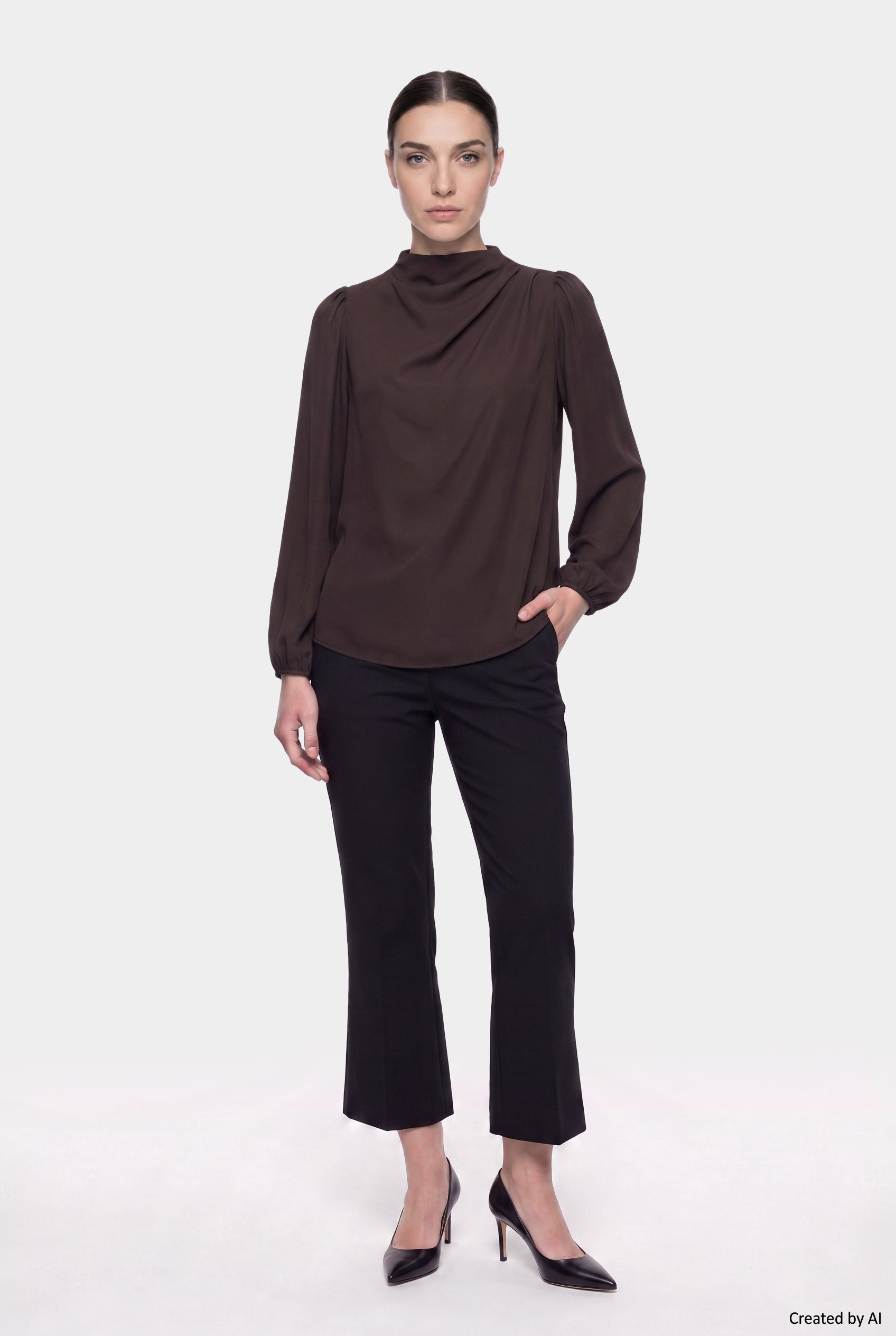 EASY PEASY Blusa donna marrone