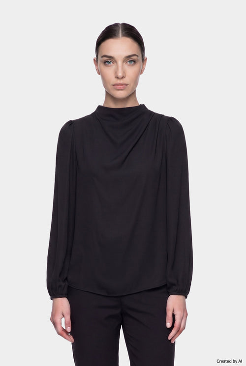 EASY PEASY Blusa donna nera