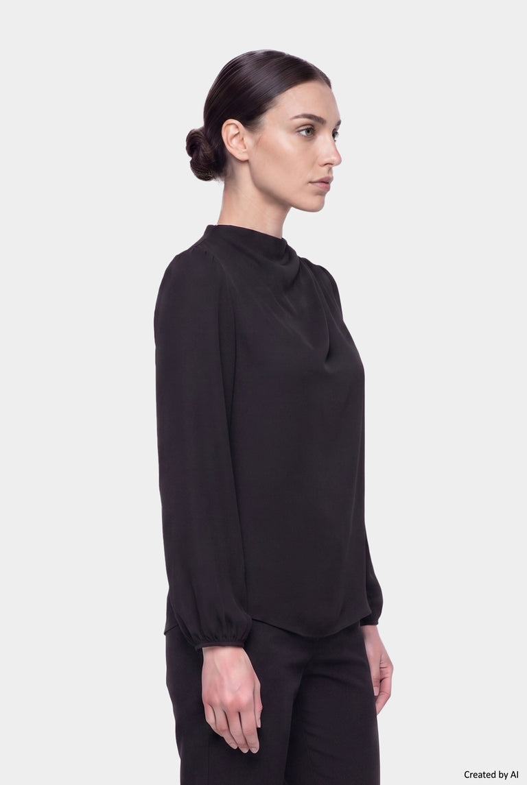 EASY PEASY Blusa donna nera