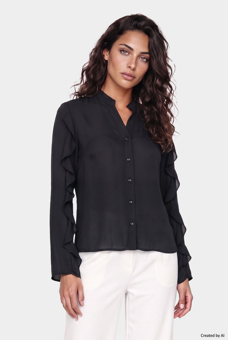 EASY PEASY Camicia donna nera