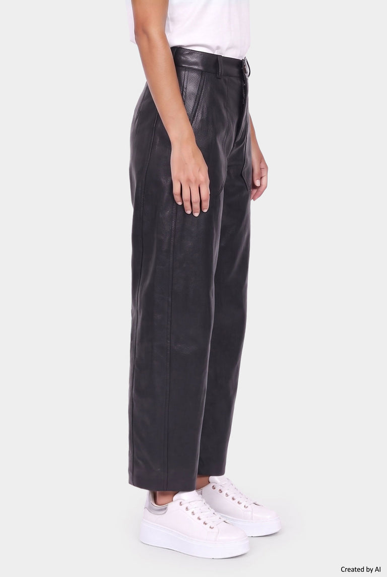 EASY PEASY Pantalone donna nero