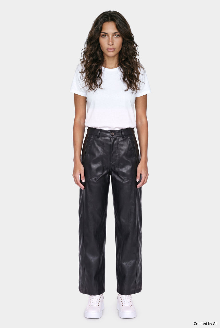 EASY PEASY Pantalone donna nero