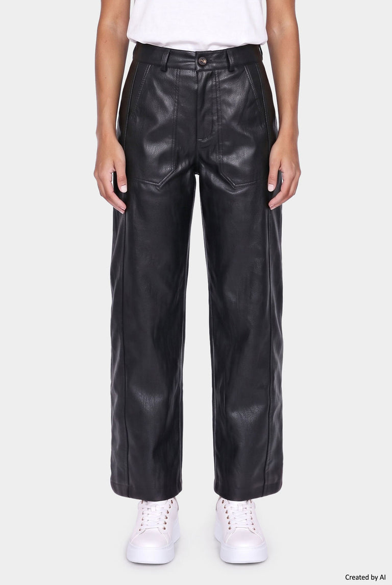 EASY PEASY Pantalone donna nero