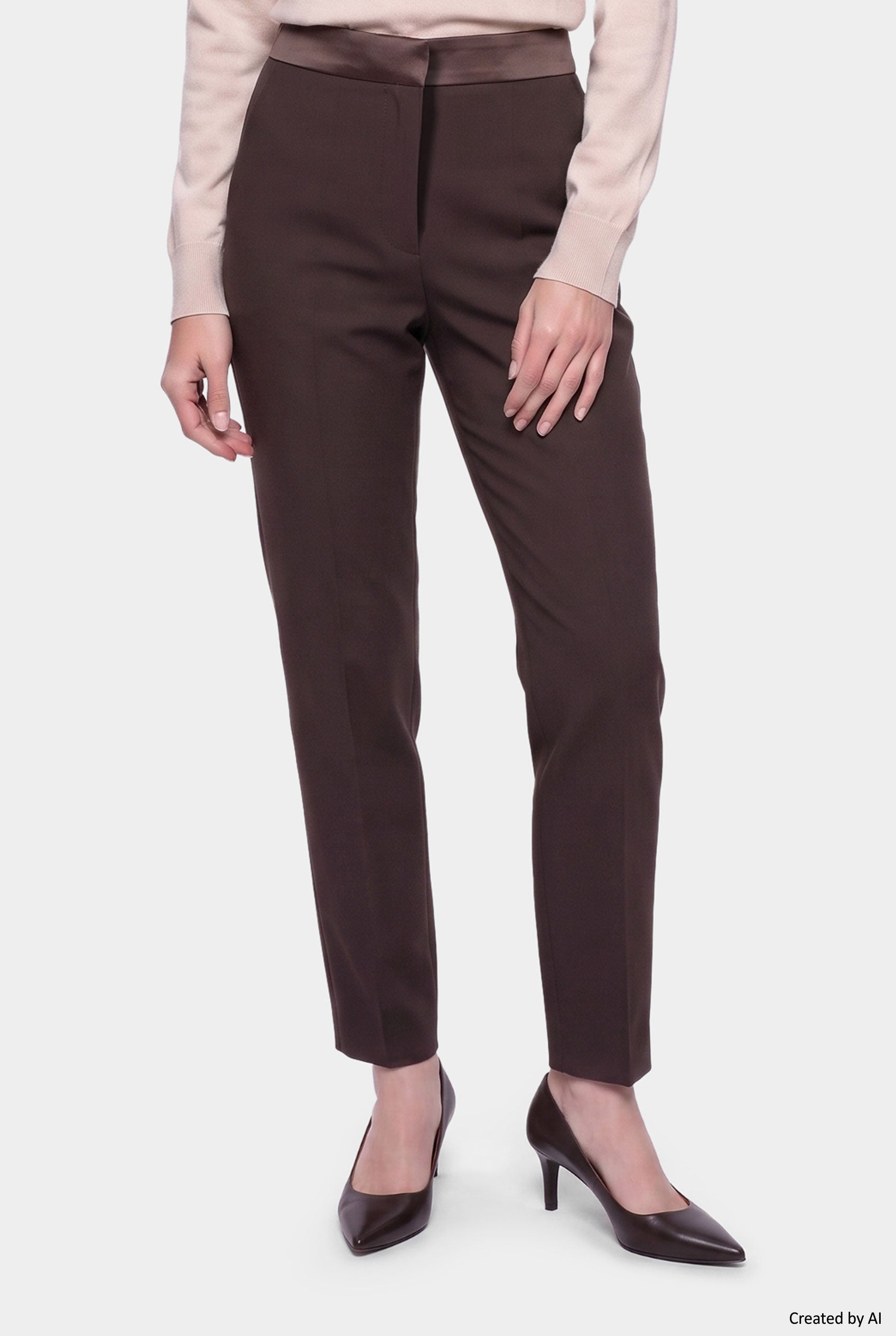 EASY PEASY Pantalone donna marrone