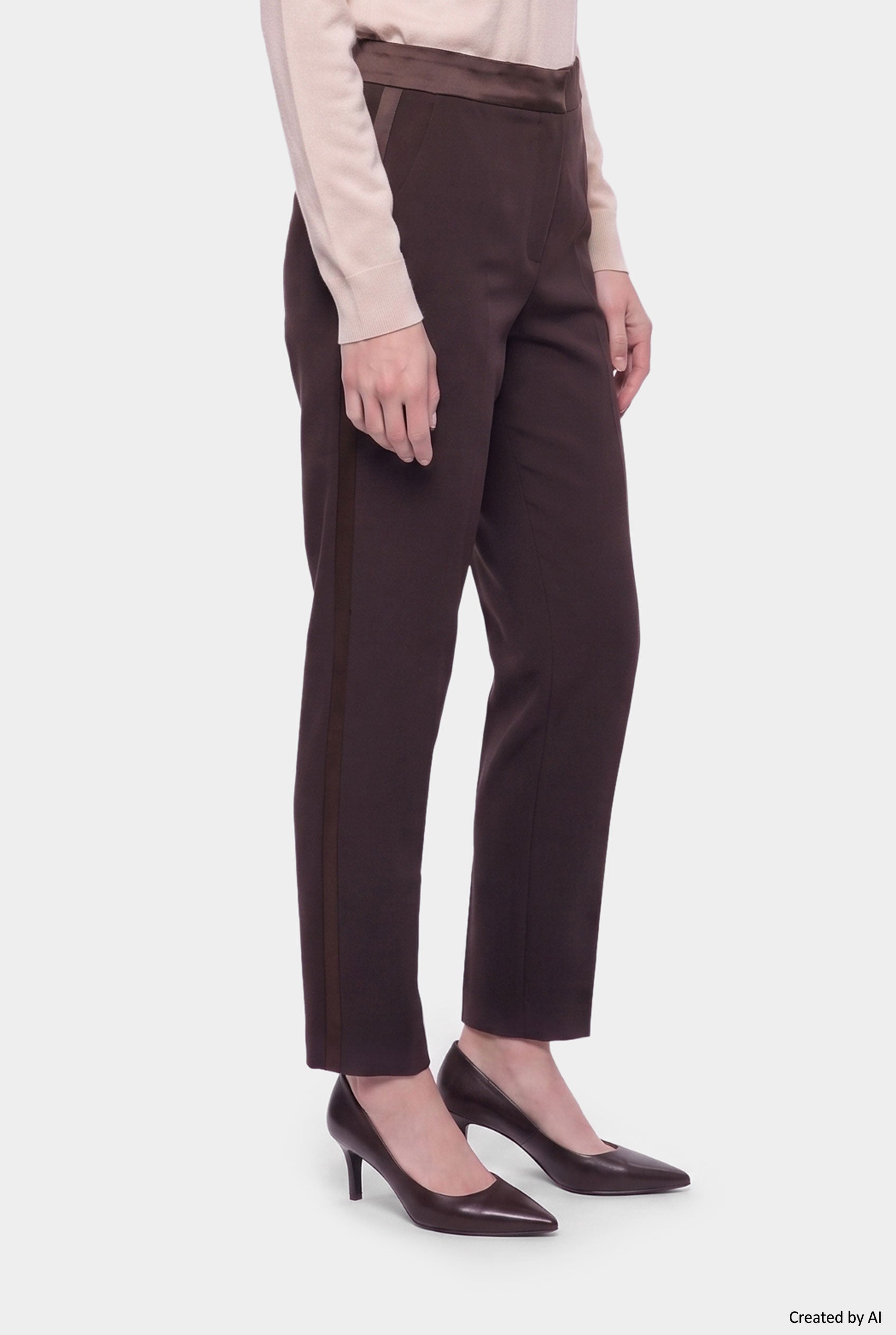 EASY PEASY Pantalone donna marrone