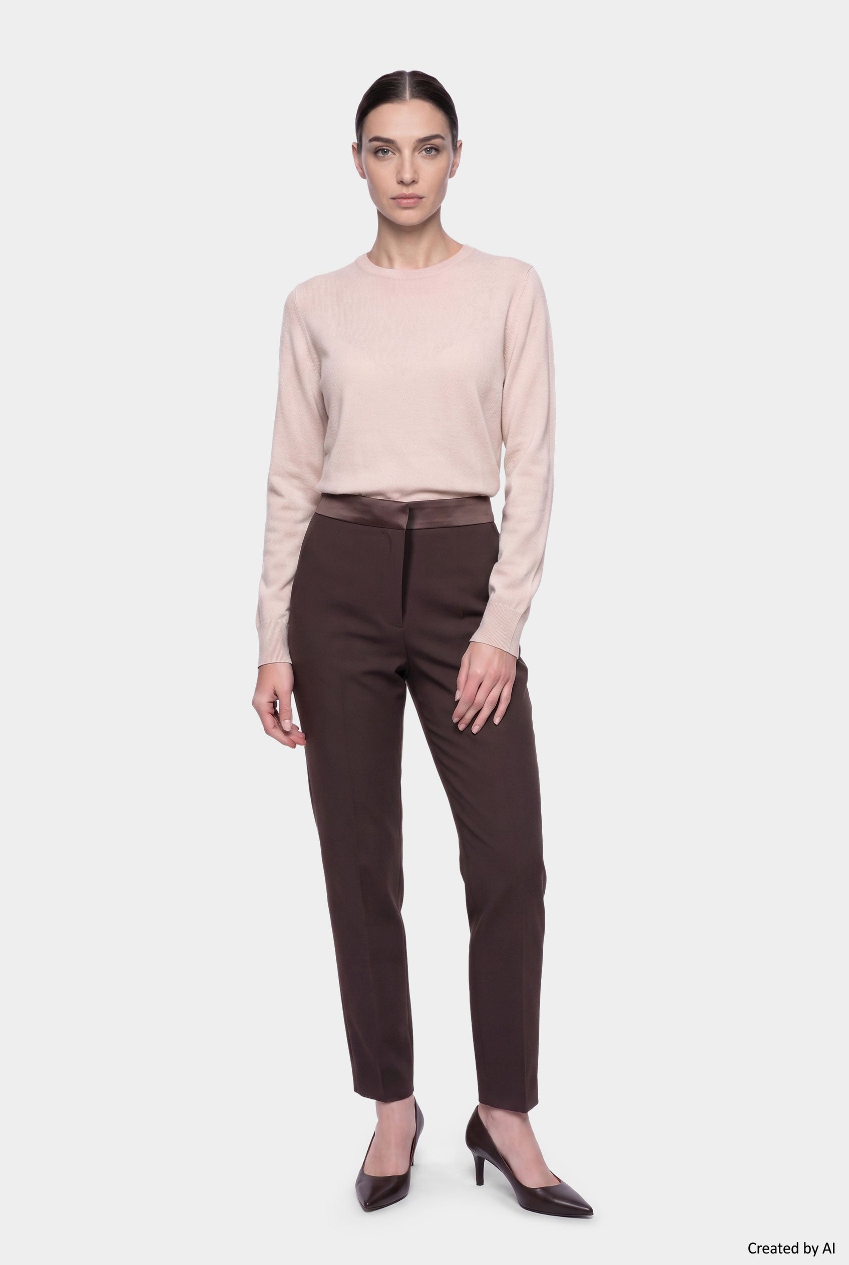 EASY PEASY Pantalone donna marrone