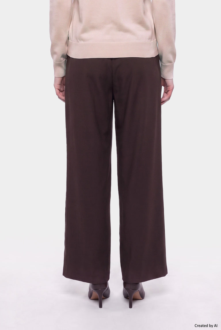 EASY PEASY Pantalone donna marrone