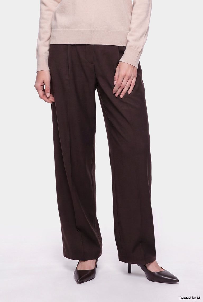 EASY PEASY Pantalone donna marrone