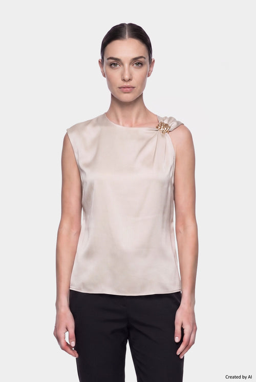EASY PEASY Blusa donna champagne