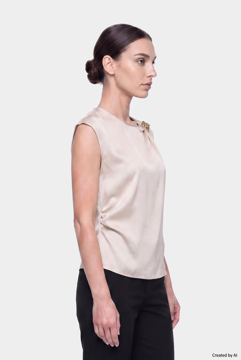 EASY PEASY Blusa donna champagne
