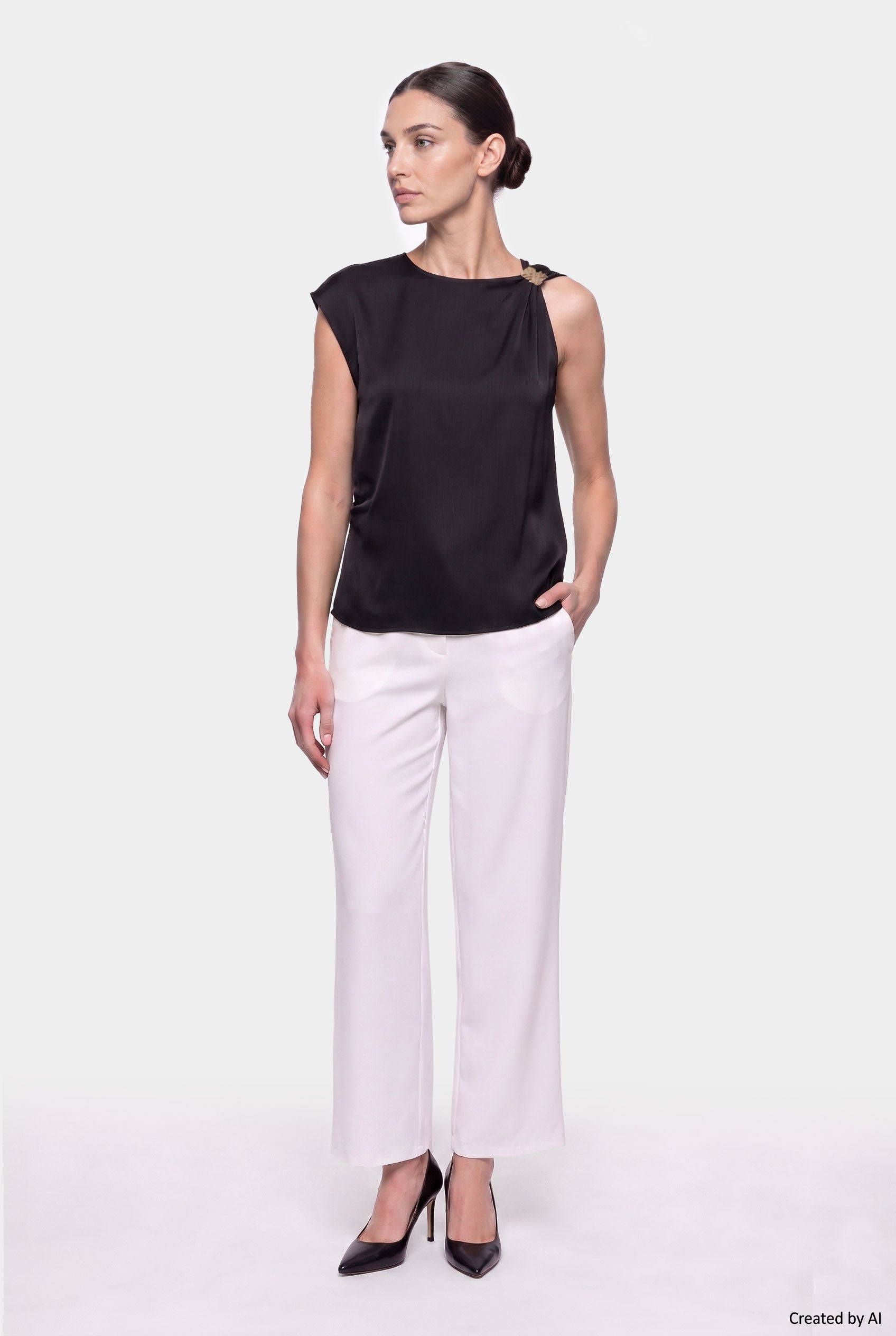 EASY PEASY Blusa donna nera