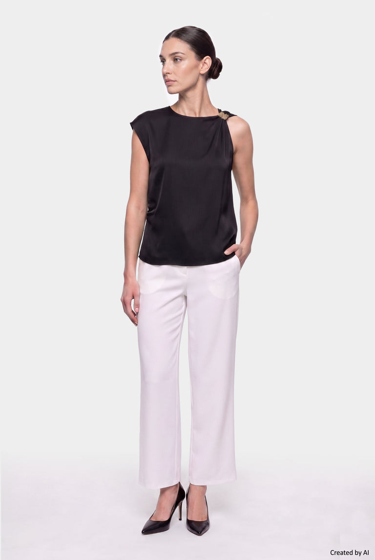 EASY PEASY Blusa donna nera