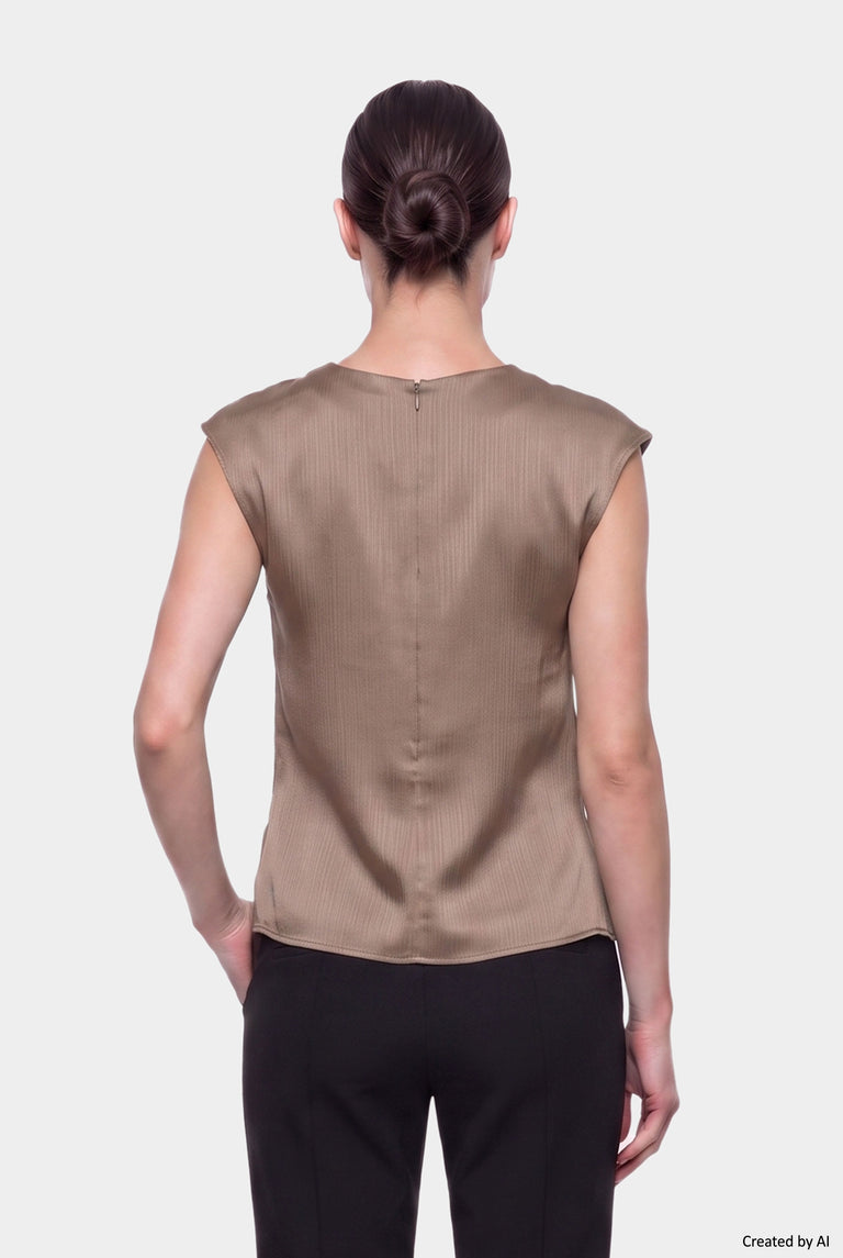 EASY PEASY Blusa donna tortora