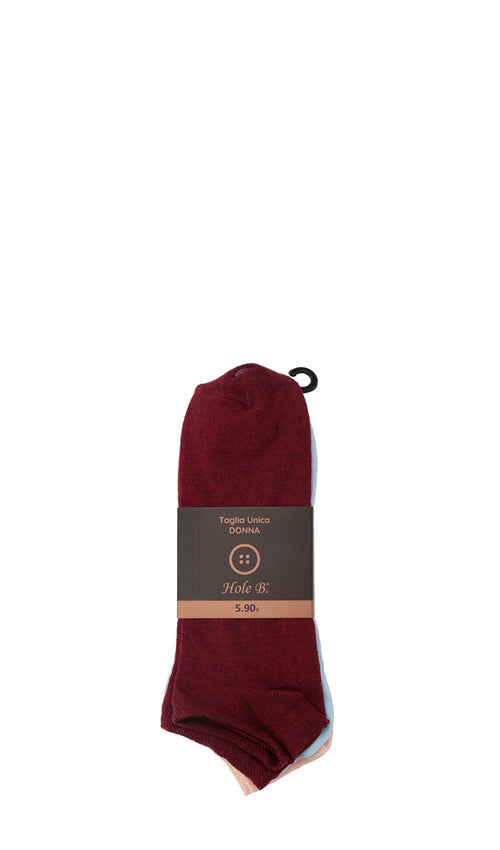 HOLE B Pedulini donna multicolor (3 paia)