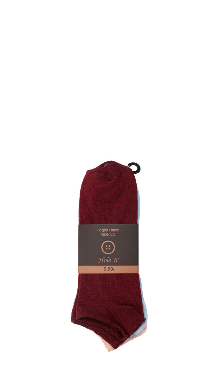 HOLE B Pedulini donna multicolor (3 paia)