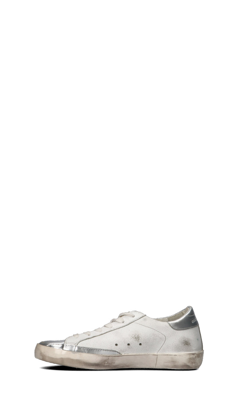 GOLDEN GOOSE Sneaker donna bianca/argento/oro in pelle